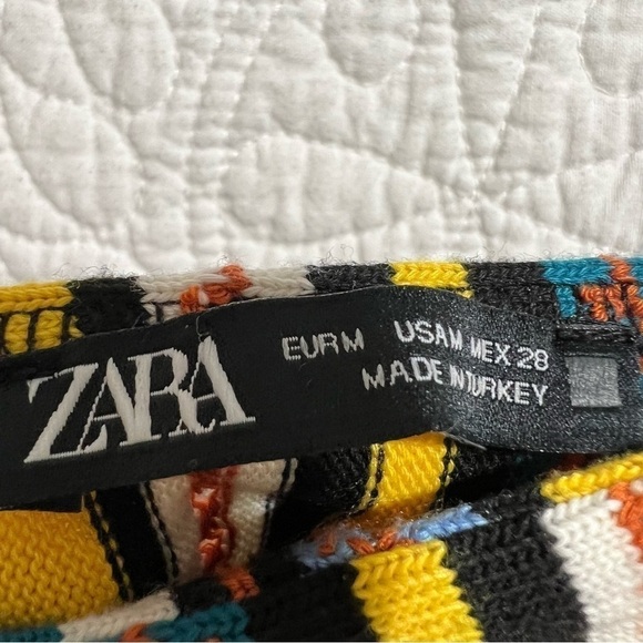 ZARA Striped Knit Cropped Tank Top, Size Medium-#335 - Picture 3 of 9